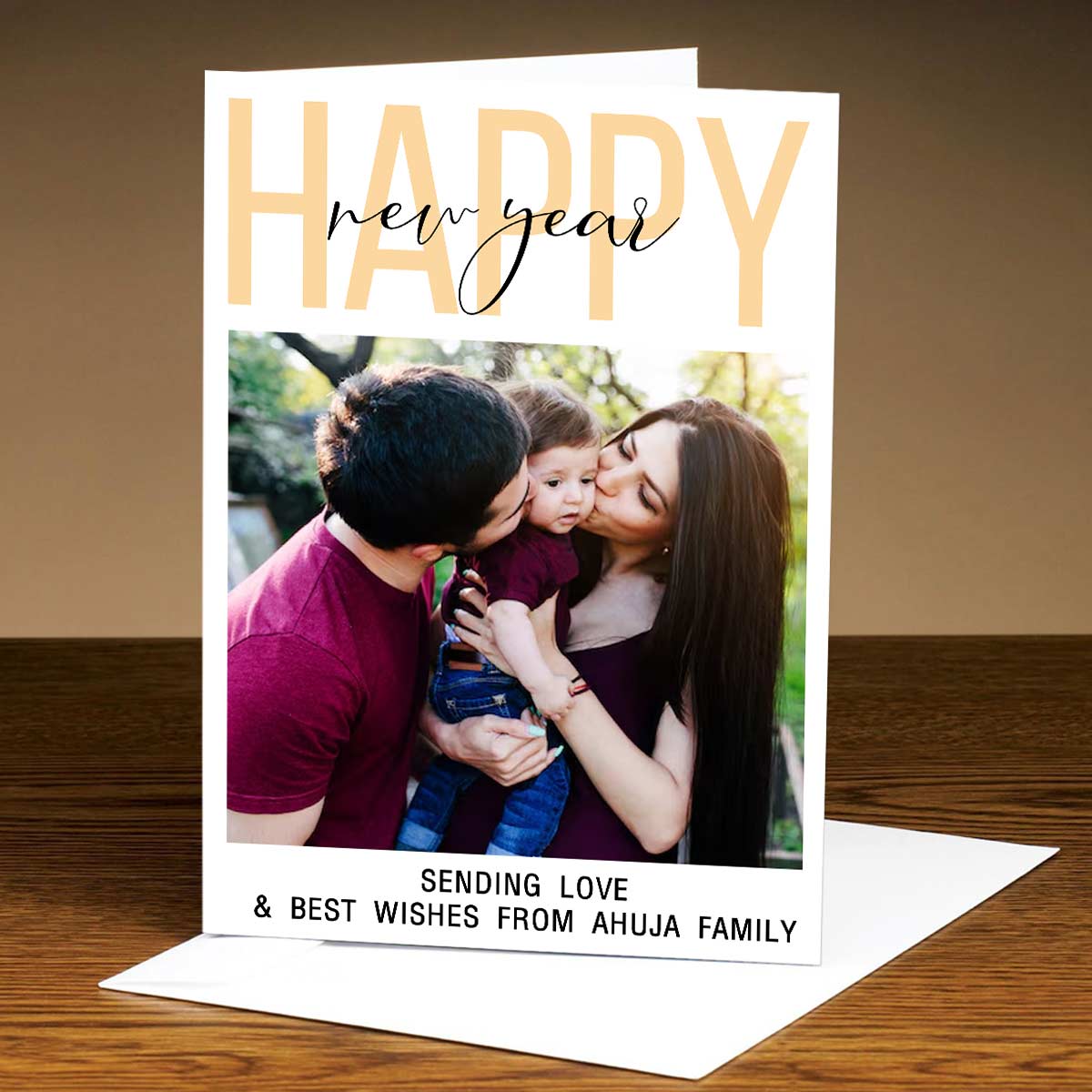 Happy New Year Greeting Card For Sending Love & Wishes