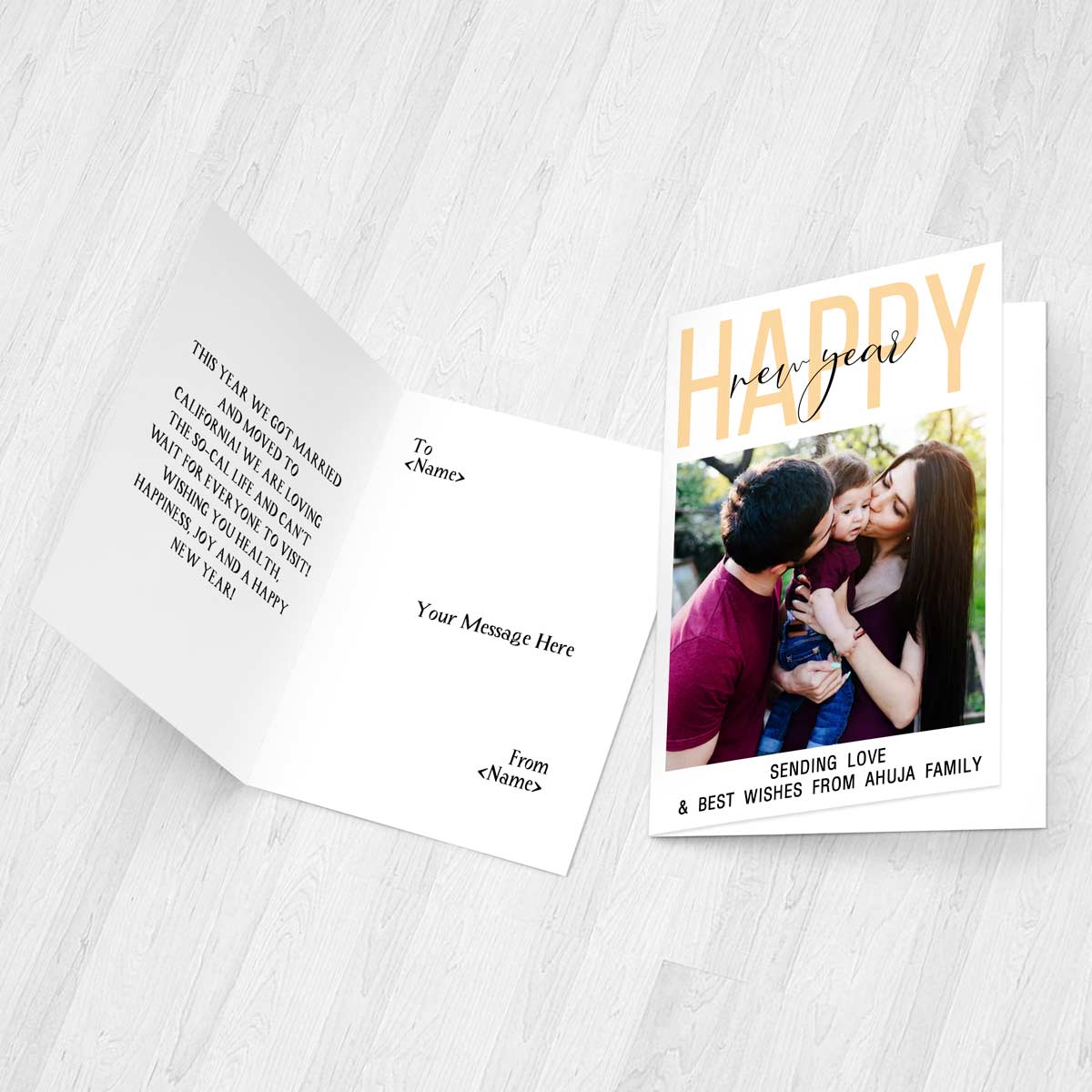 Happy New Year Greeting Card For Sending Love & Wishes