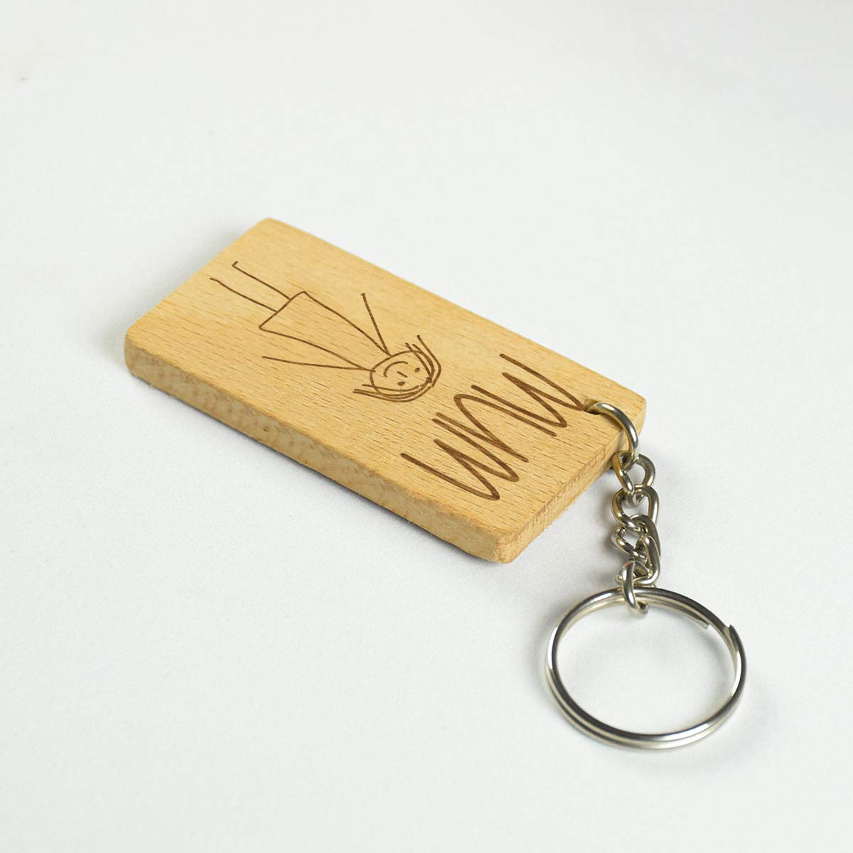 Mum Printed Engraved Wooden Keychain