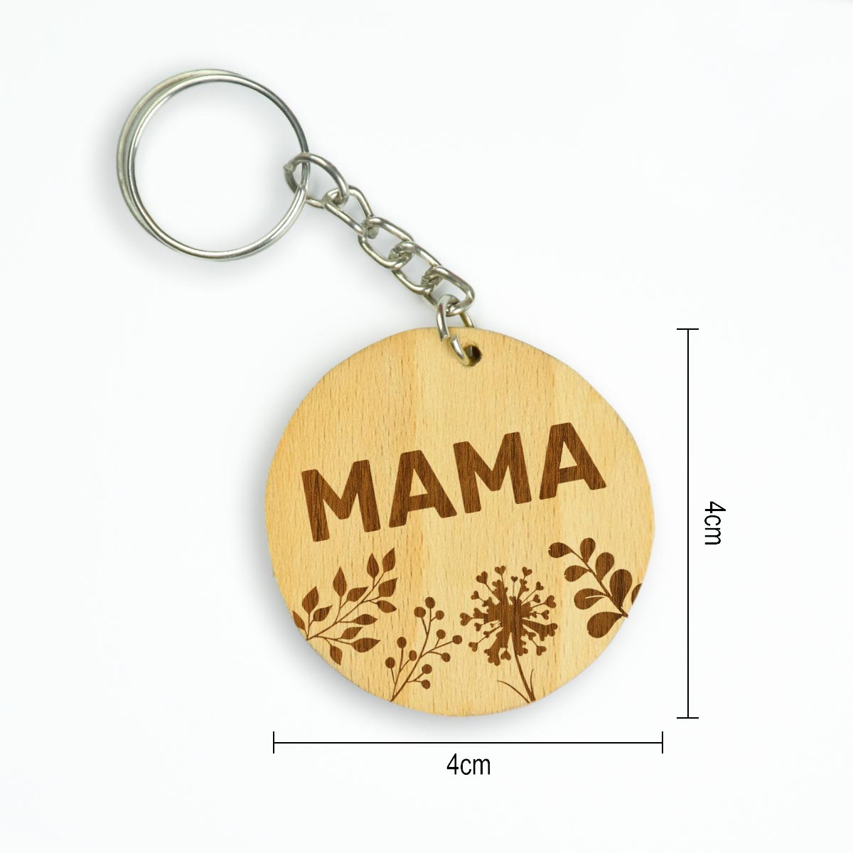 Mama Engraved Wooden Keychain For Mama