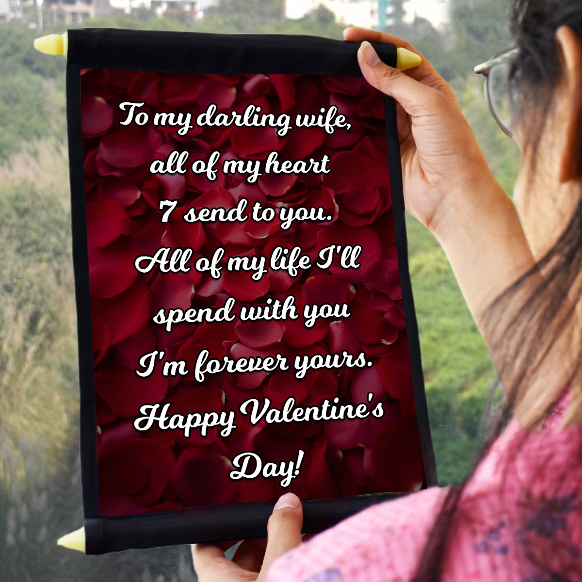 To My Darling Wife Scroll for Valentine's Day