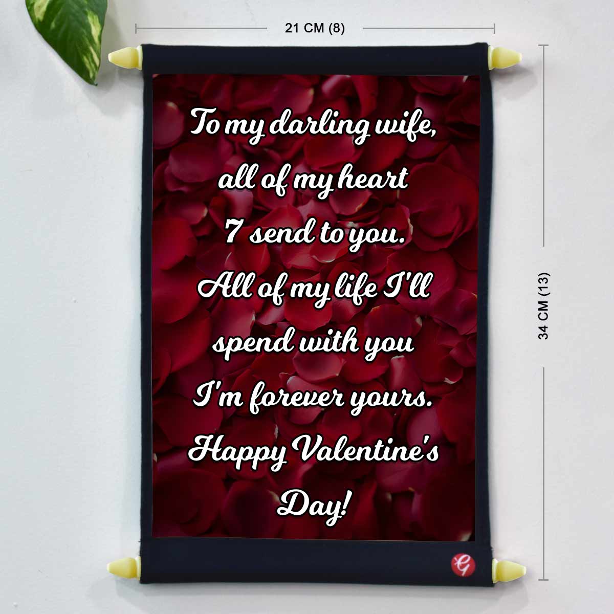 To My Darling Wife Scroll for Valentine's Day