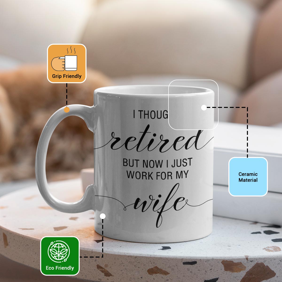 I Thought I Retired Coffee Mug Gift For Retirement