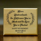 Happy Retirement With Name & Date Engraved Wooden Photo Frame