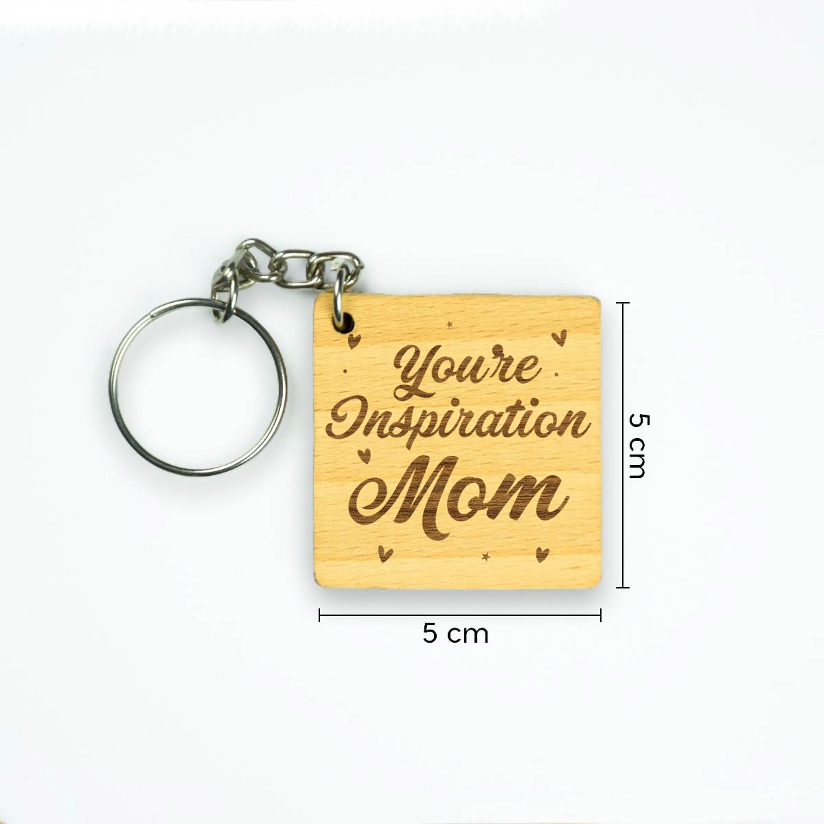 You're Inspiration Mom Engraved Wooden Keychain Gift For Mother's Day