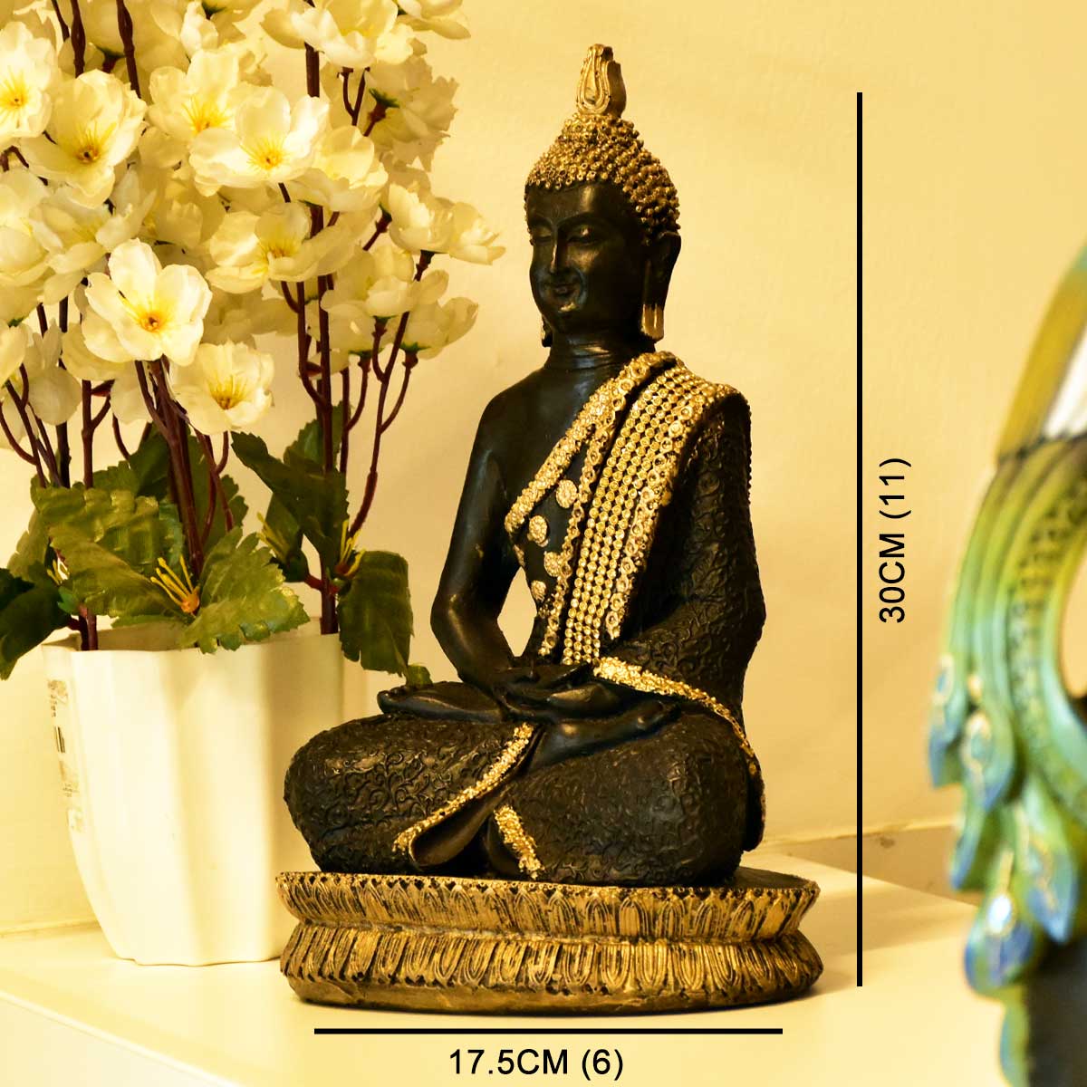 Sitting Buddha Meditation Statue Gift For Home Decor, Living Room