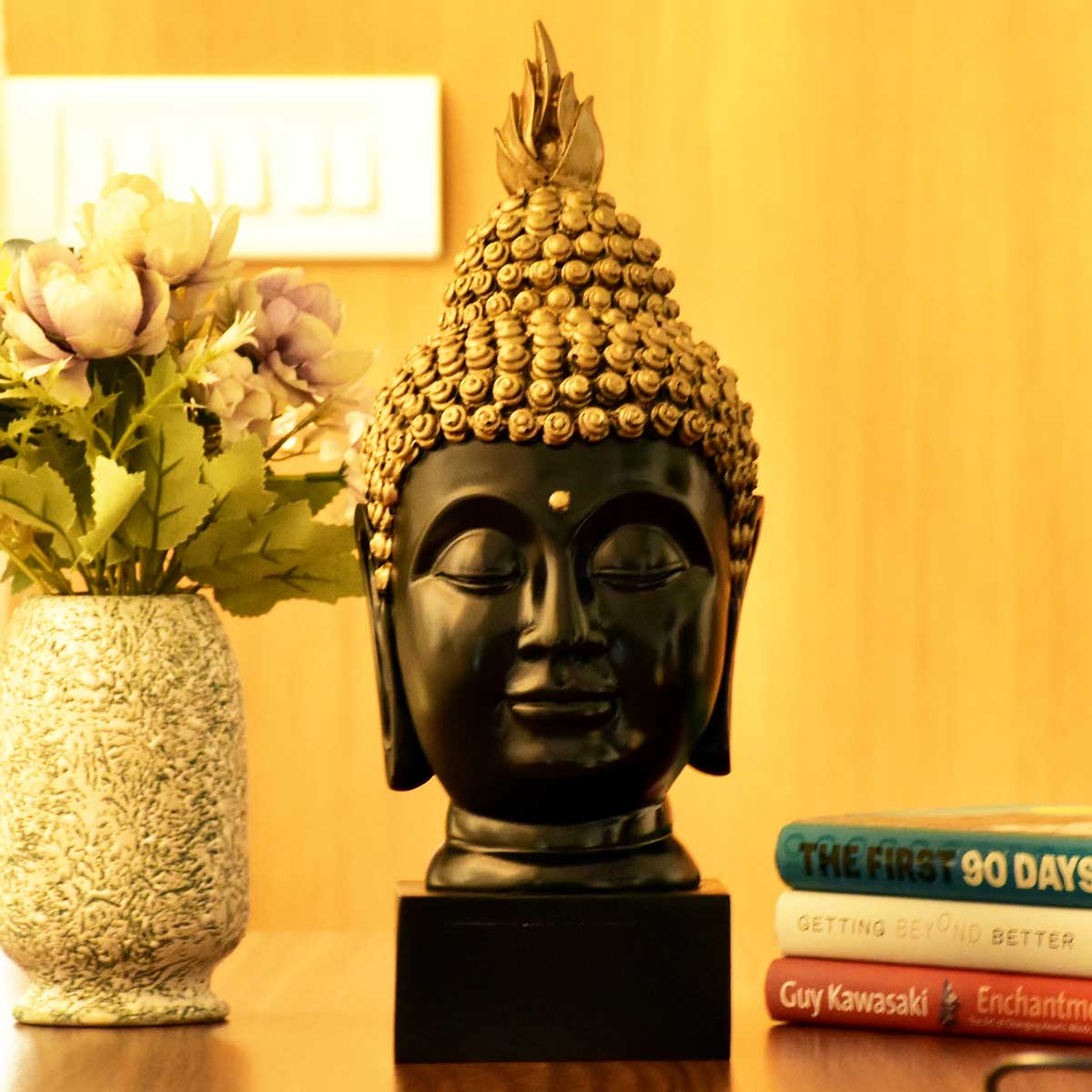 Decorative Lord Gautam Buddha Face Statue For Decor and Gifting