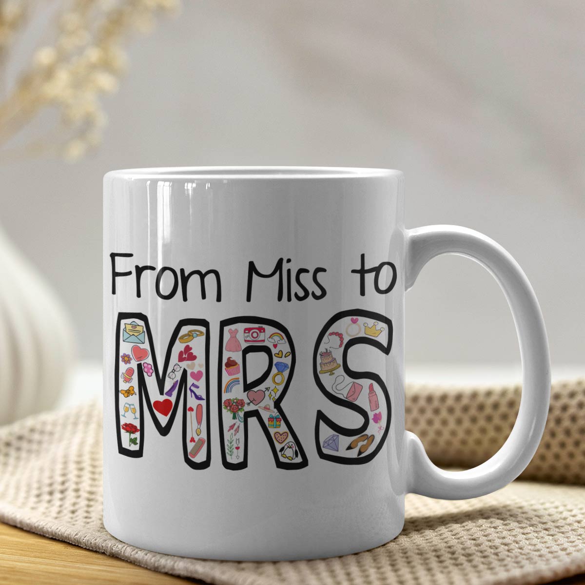 From Miss To MRS Coffee Mug Gift For Couple