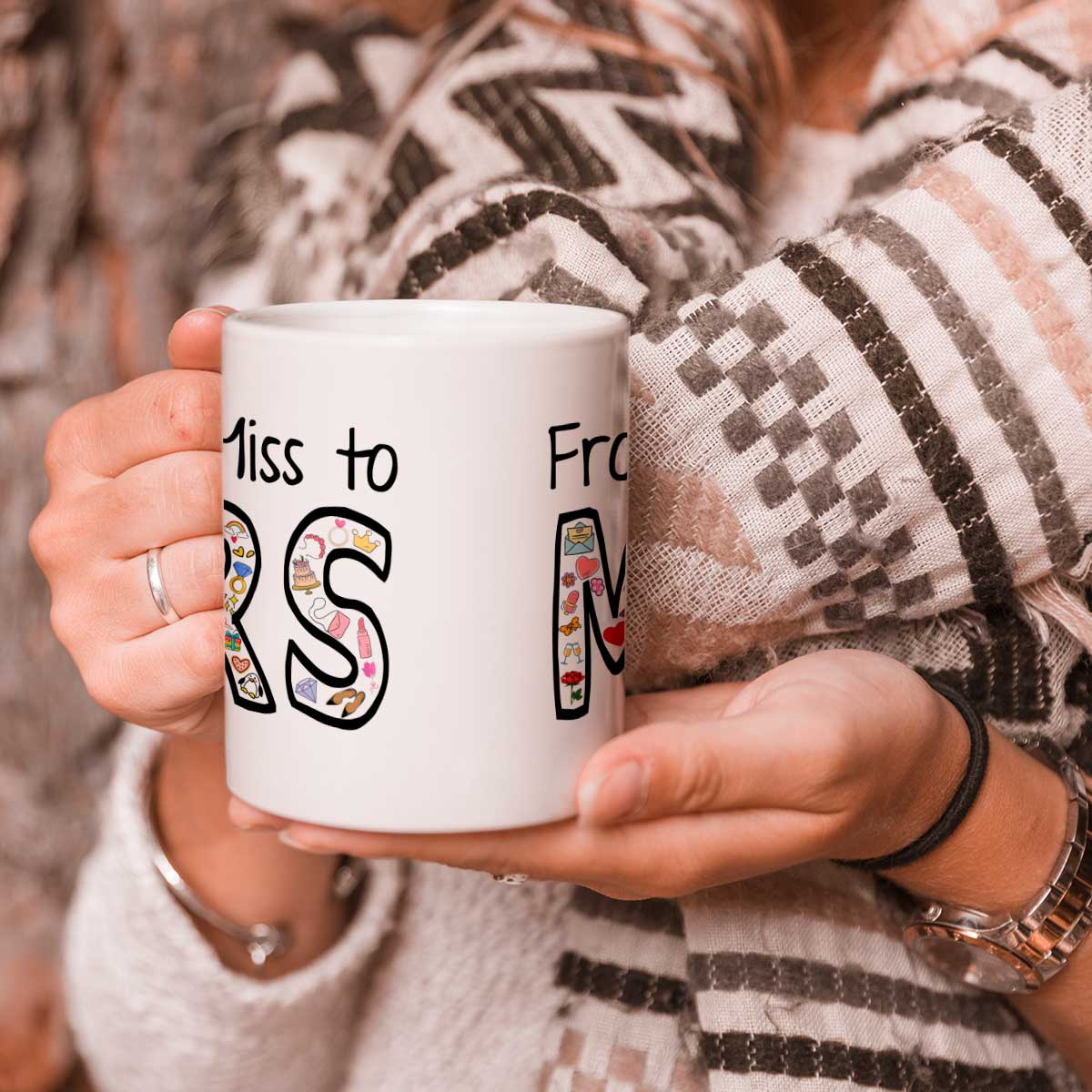 From Miss To MRS Coffee Mug Gift For Couple