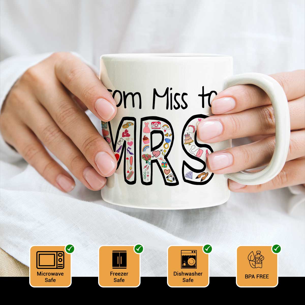 From Miss To MRS Coffee Mug Gift For Couple