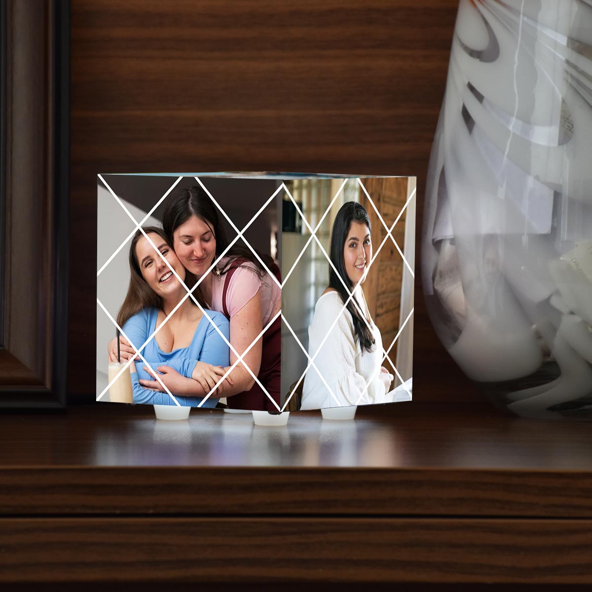 Personalized Photo Puzzle Cube Lamp For Mother's Day