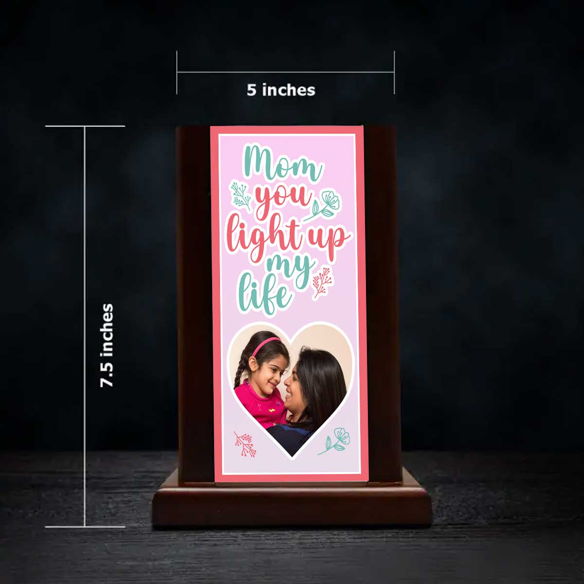 Customized Mom Light My Life Photo Table Lamp For Mother's Day