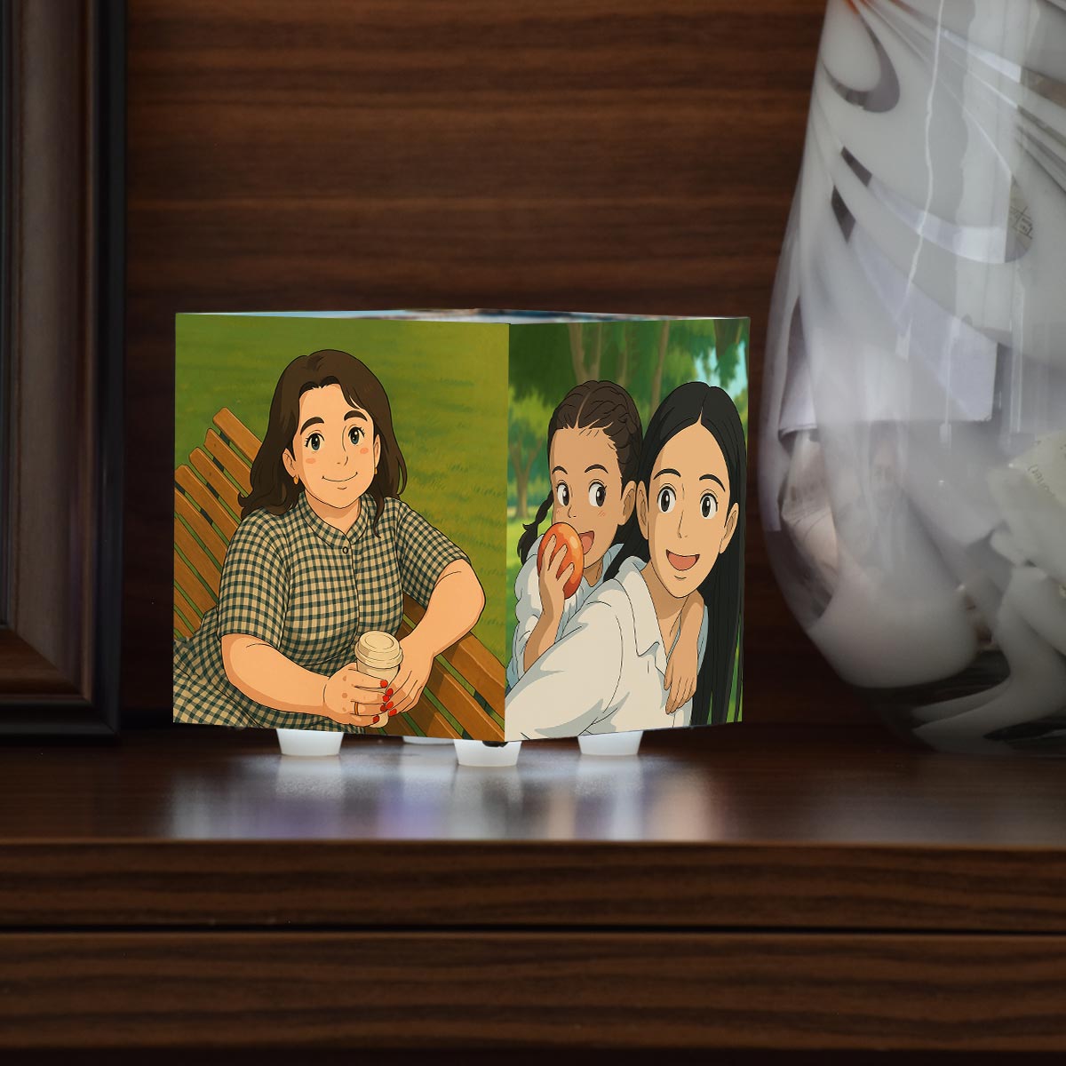 Personalized Anime Ghibli Image Mini Lamp Gift For Mom, Wife, Sister