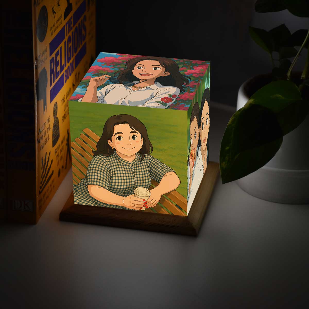Personalized Anime Ghibli Image Mini Lamp Gift For Mom, Wife, Sister