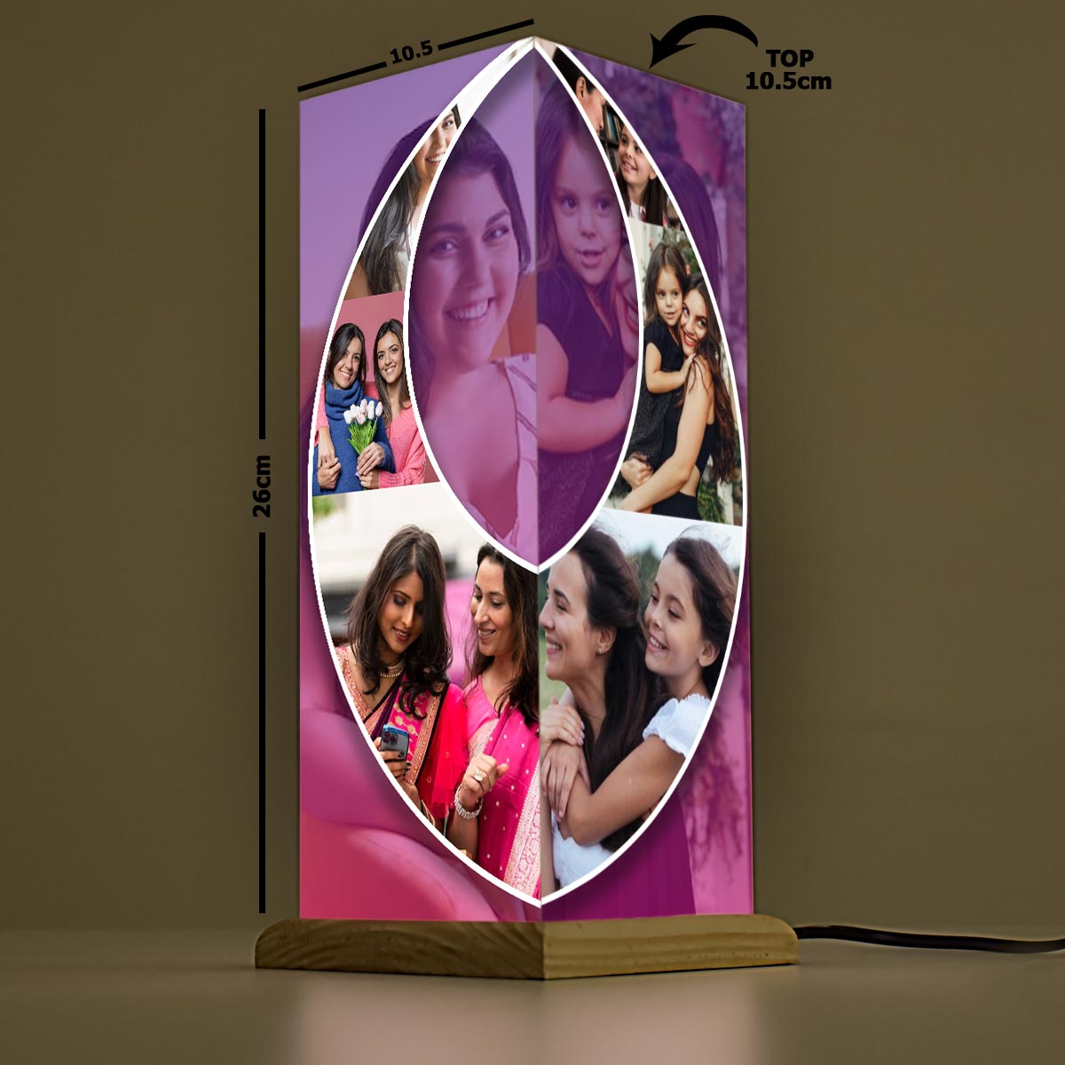 Customized Forever Bond Photo Table Lamp For Mother's Day
