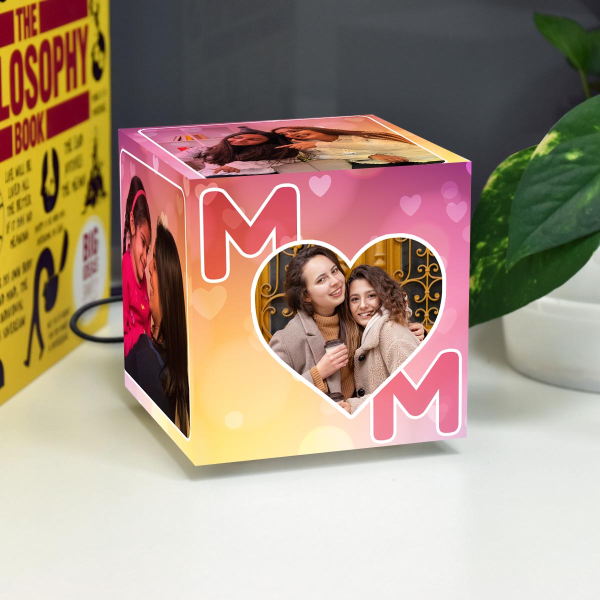 Customized Mom Photo Cube Lamp Gift For Mother's Day