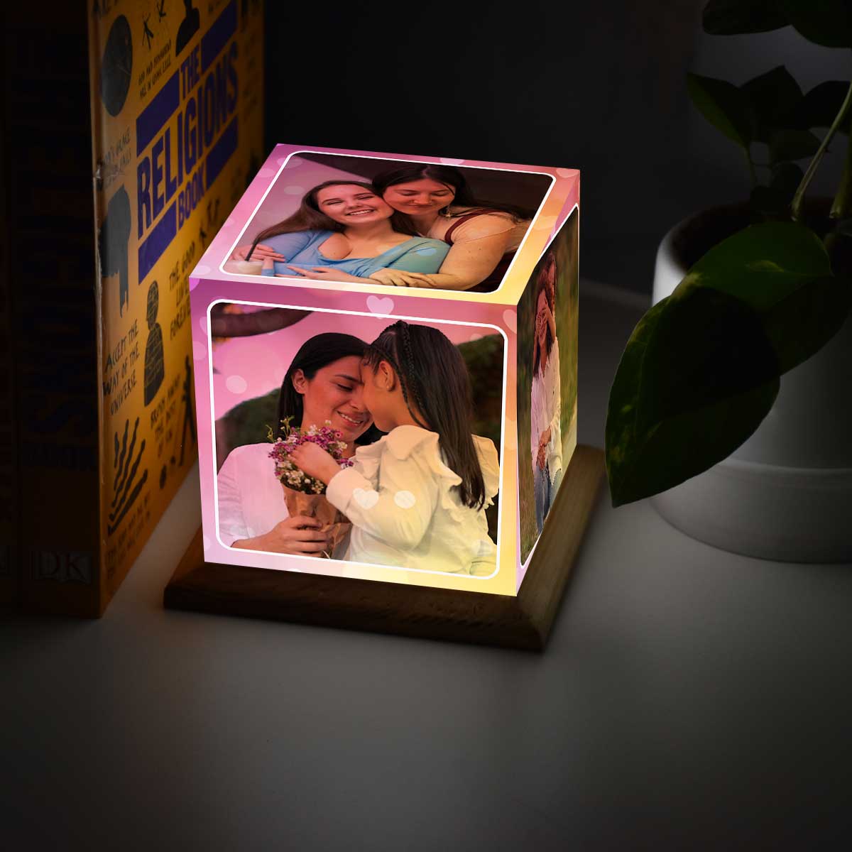 Customized Mom Photo Cube Lamp Gift For Mother's Day