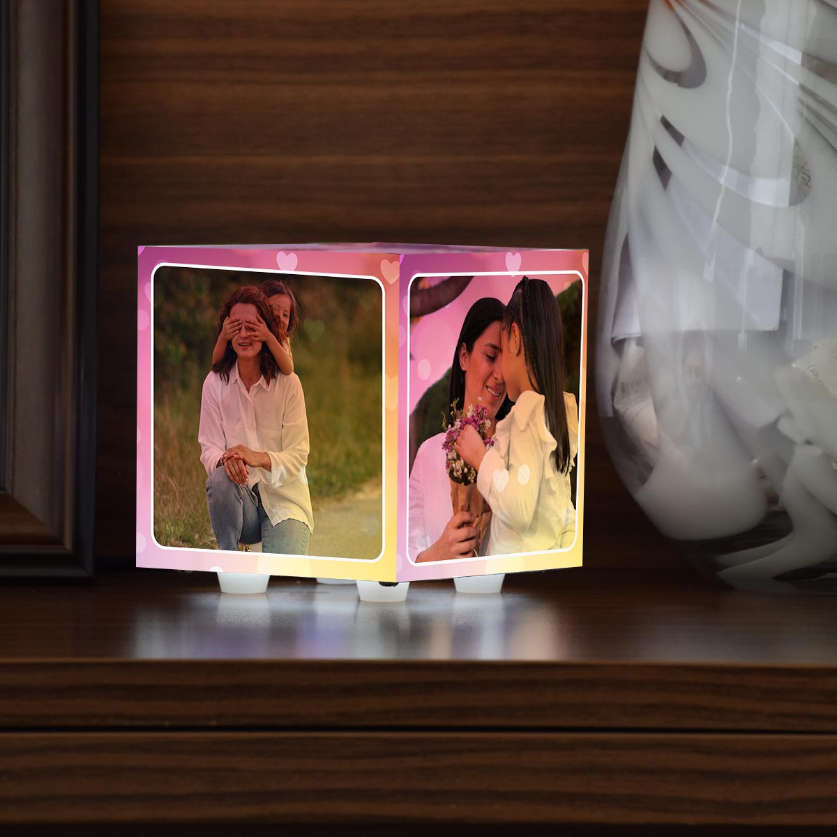 Customized Mom Photo Cube Lamp Gift For Mother's Day