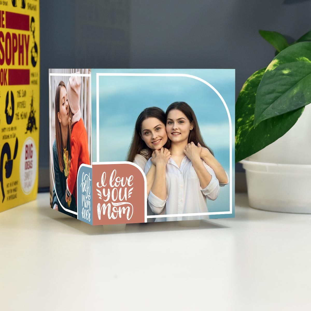 Customized I Love You Mom Photo Cube Lamp For Mother's Day