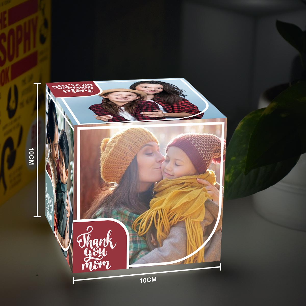 Customized I Love You Mom Photo Cube Lamp For Mother's Day