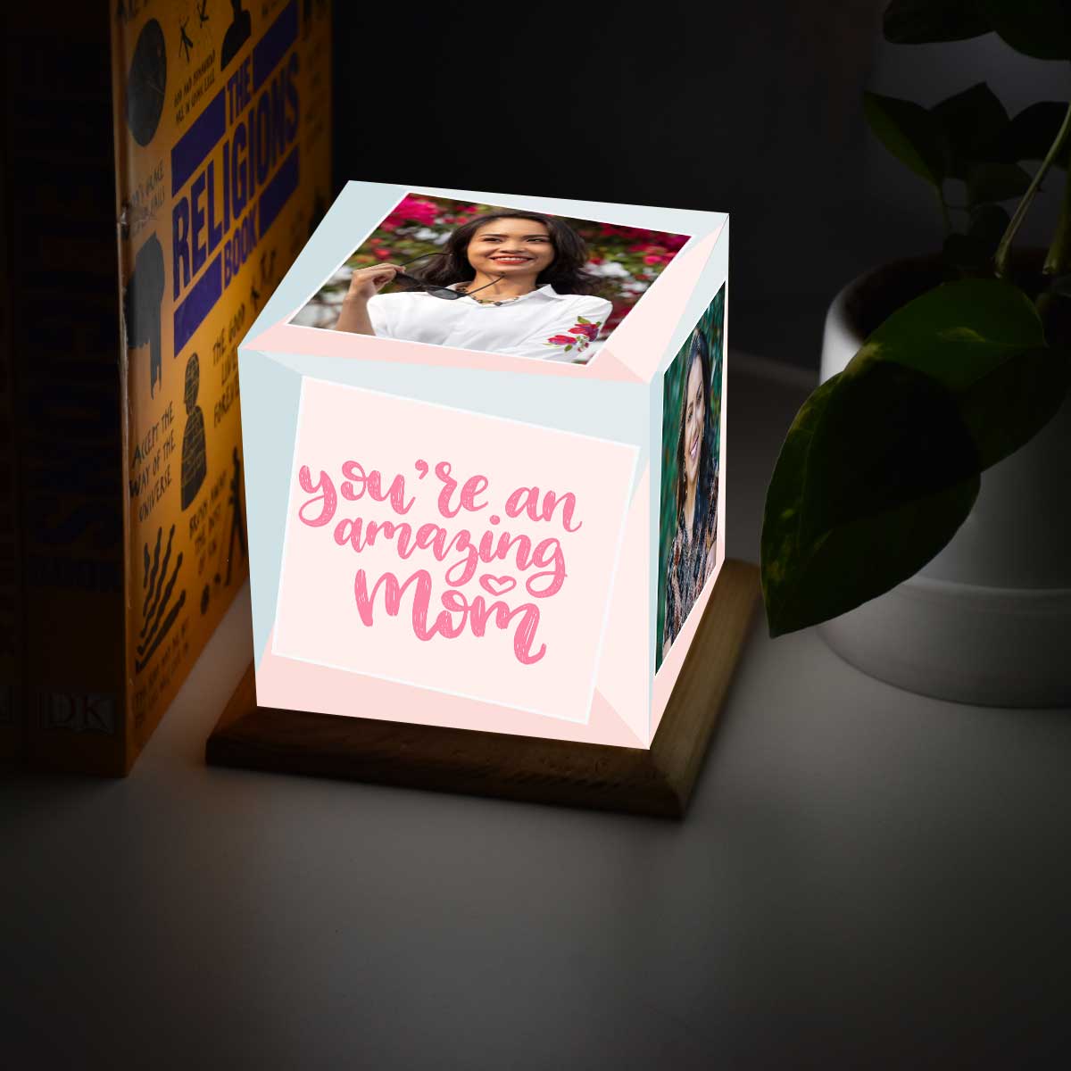 Customized Best Mom Ever Photo Cube Lamp For Mother's Day