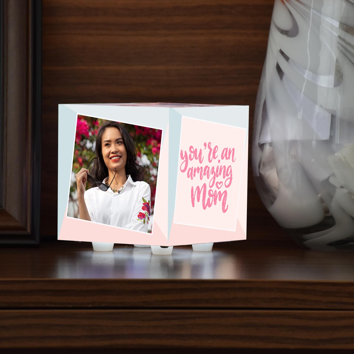 Customized Best Mom Ever Photo Cube Lamp For Mother's Day