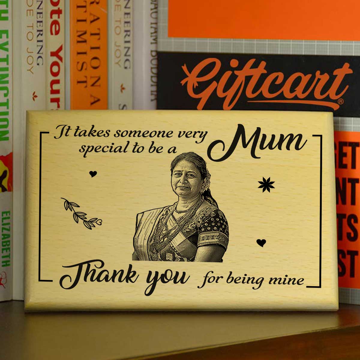 Mum Thank You For Being Mine Wooden Photo Frame For Mother's Day