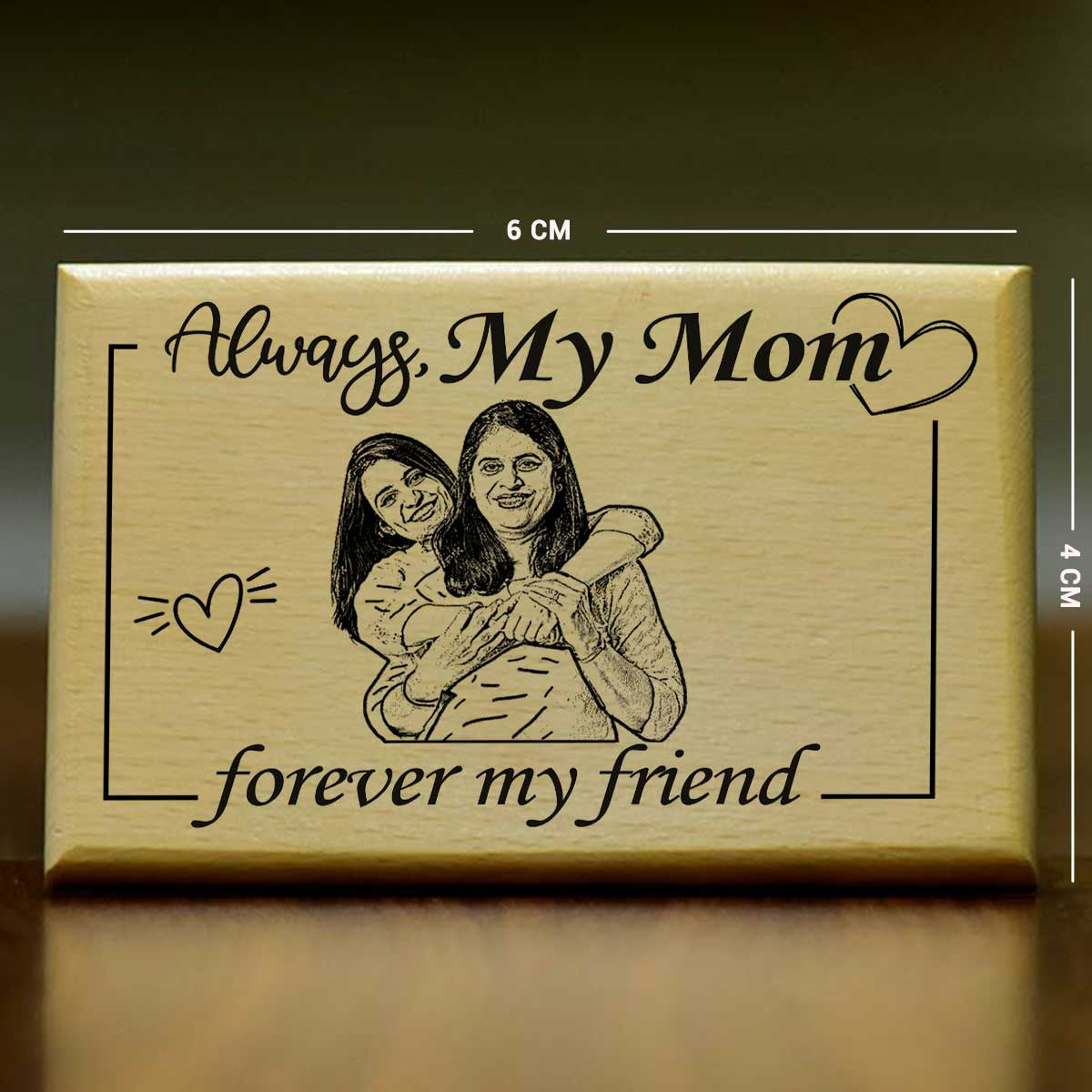 Always My Mom Forever Friend Wooden Photo Frame For Mother's Day