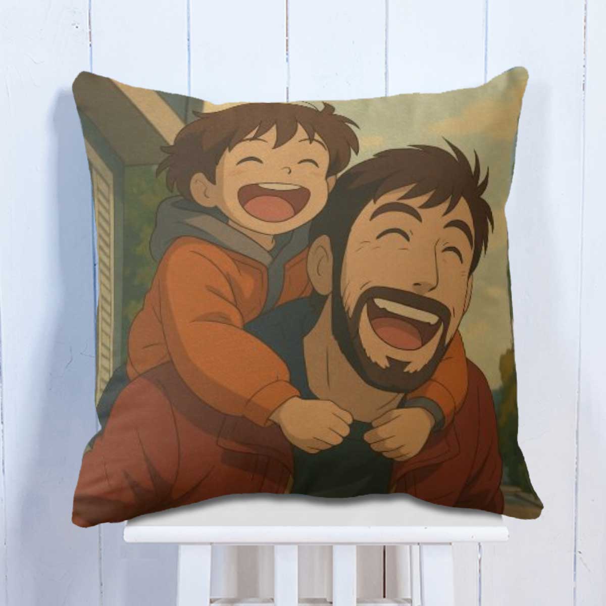Customized Anime Ghibli Image Cushion Gift For Dad