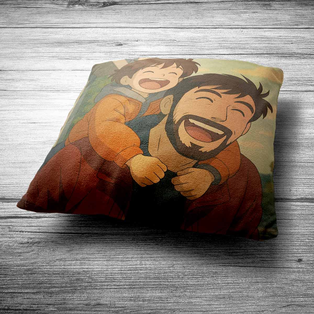 Customized Anime Ghibli Image Cushion Gift For Dad