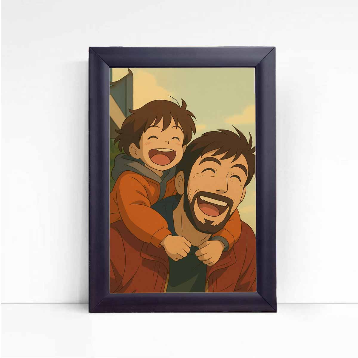 Personalized Anime Ghibli Image Poster Frame Gift For Dad