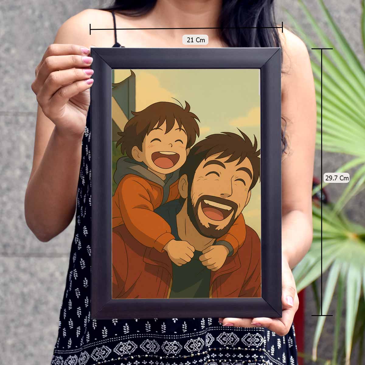 Personalized Anime Ghibli Image Poster Frame Gift For Dad