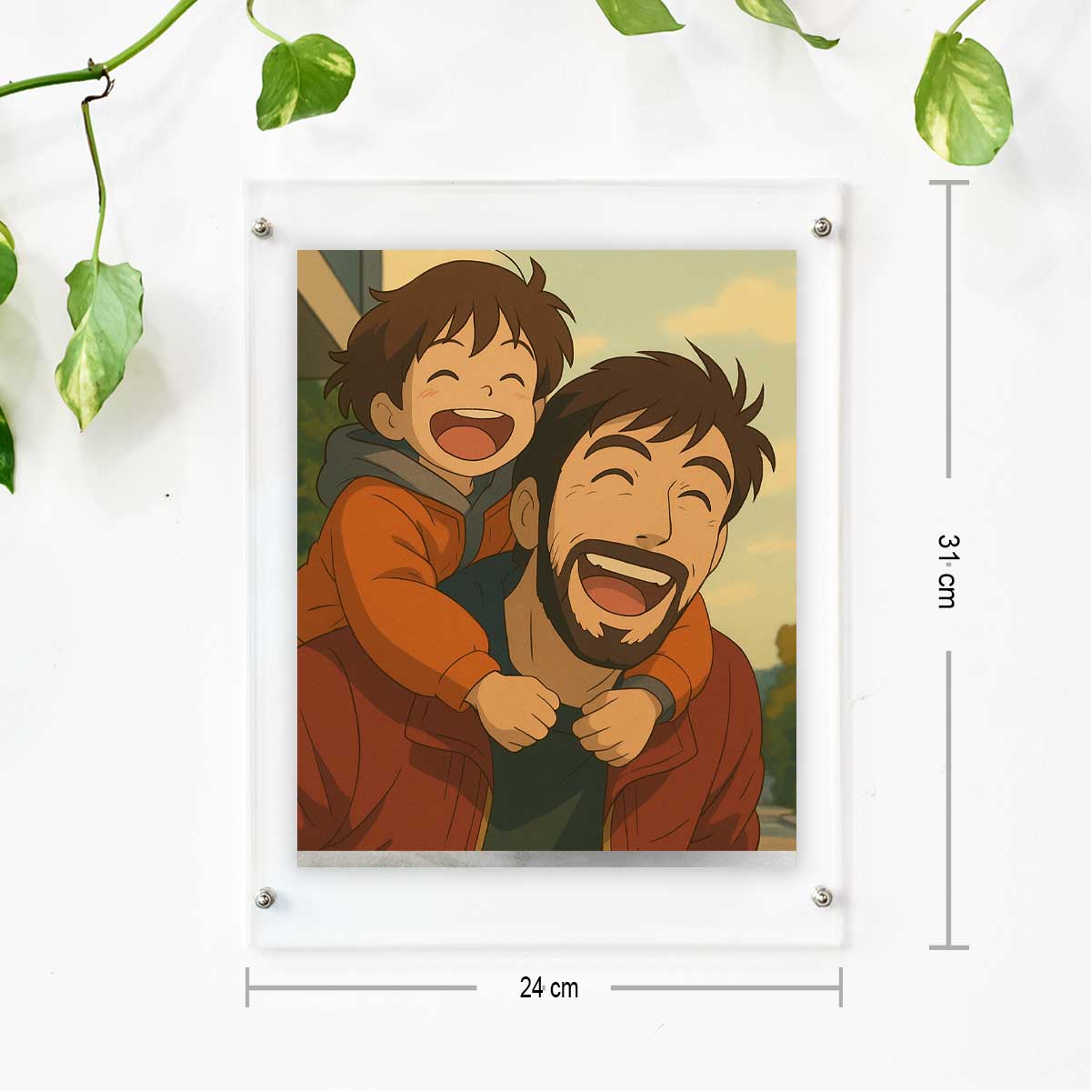 Personalized Anime Ghibli Image Poster Frame Gift For Dad