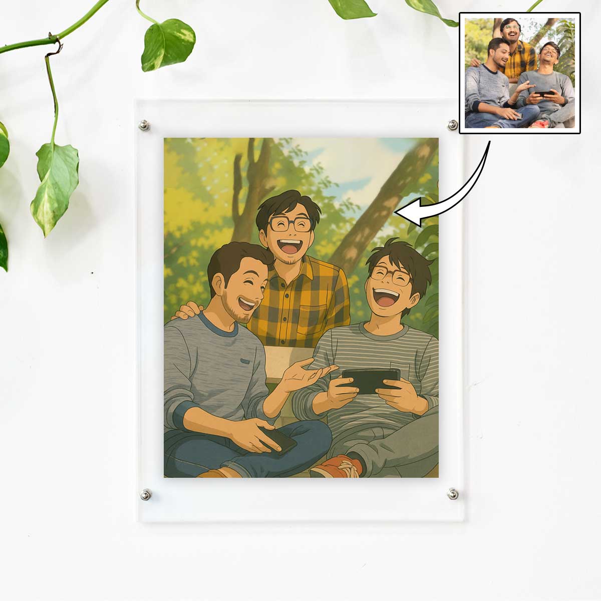 Personalized Anime Ghibli Image Poster Frame Gift for Best Friends