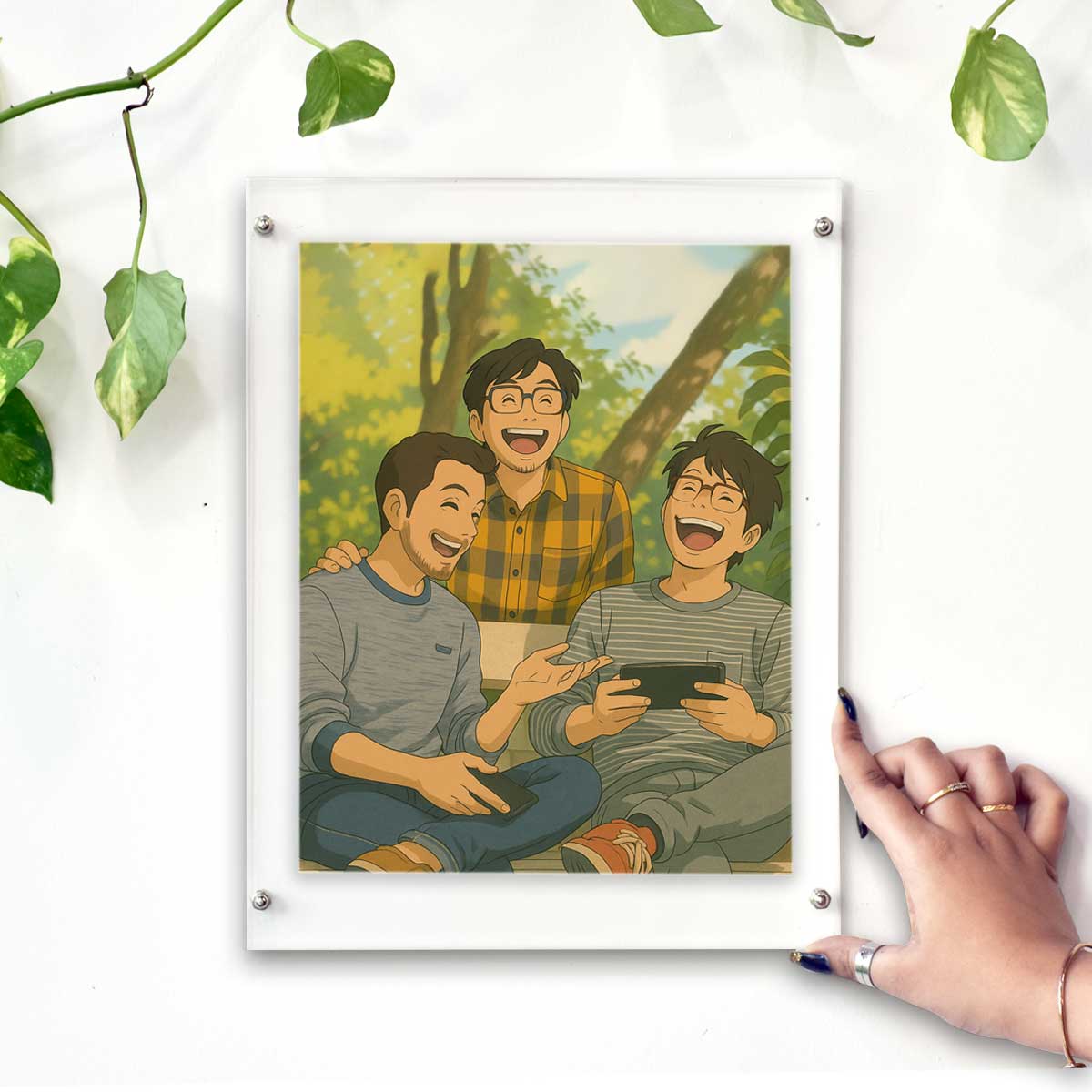 Personalized Anime Ghibli Image Poster Frame Gift for Best Friends