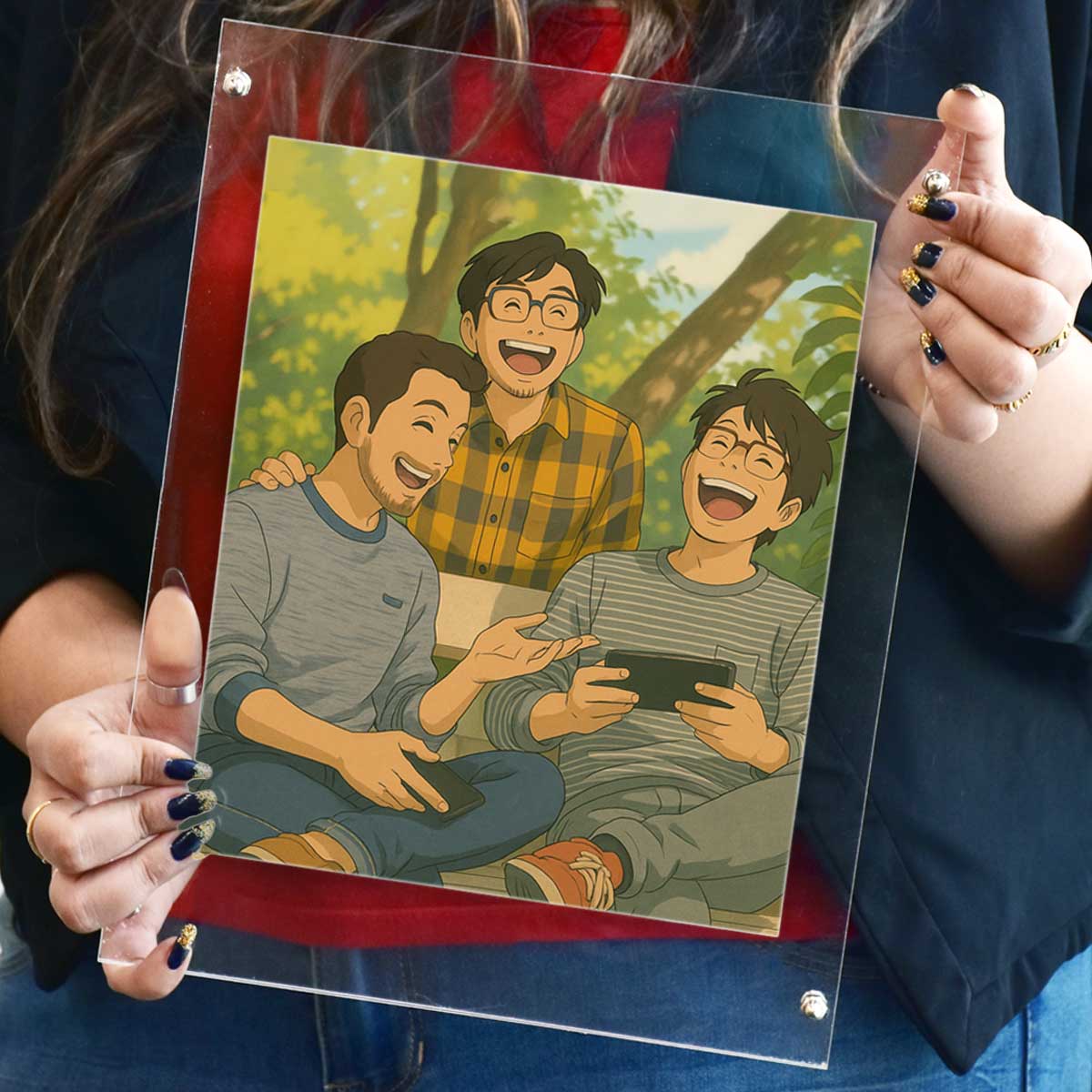 Personalized Anime Ghibli Image Poster Frame Gift for Best Friends