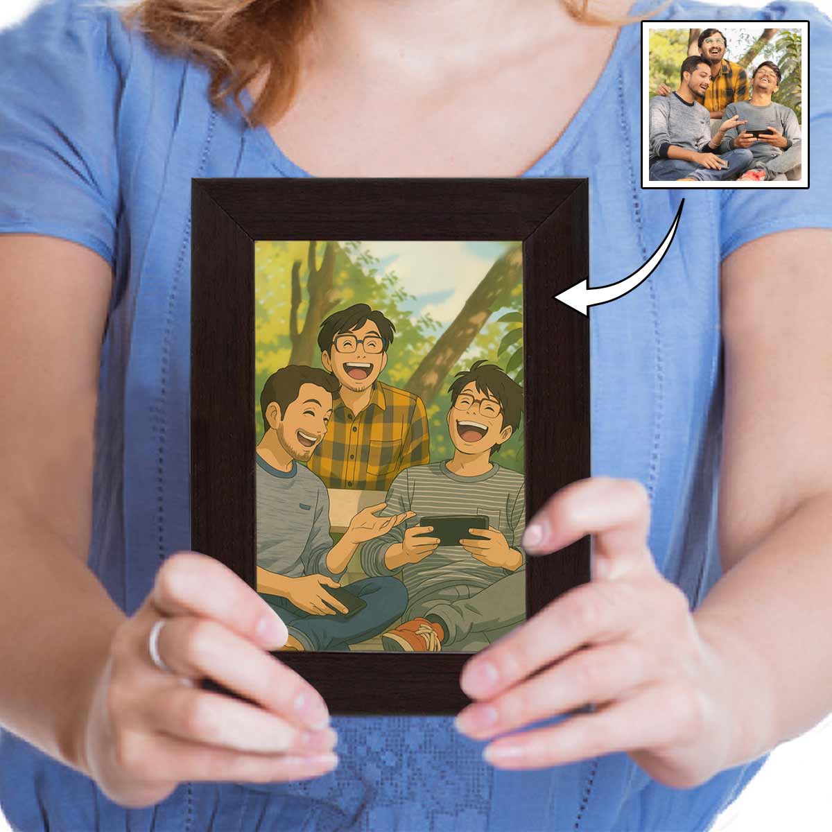 Personalized Anime Ghibli Image Poster Frame Gift for Best Friends