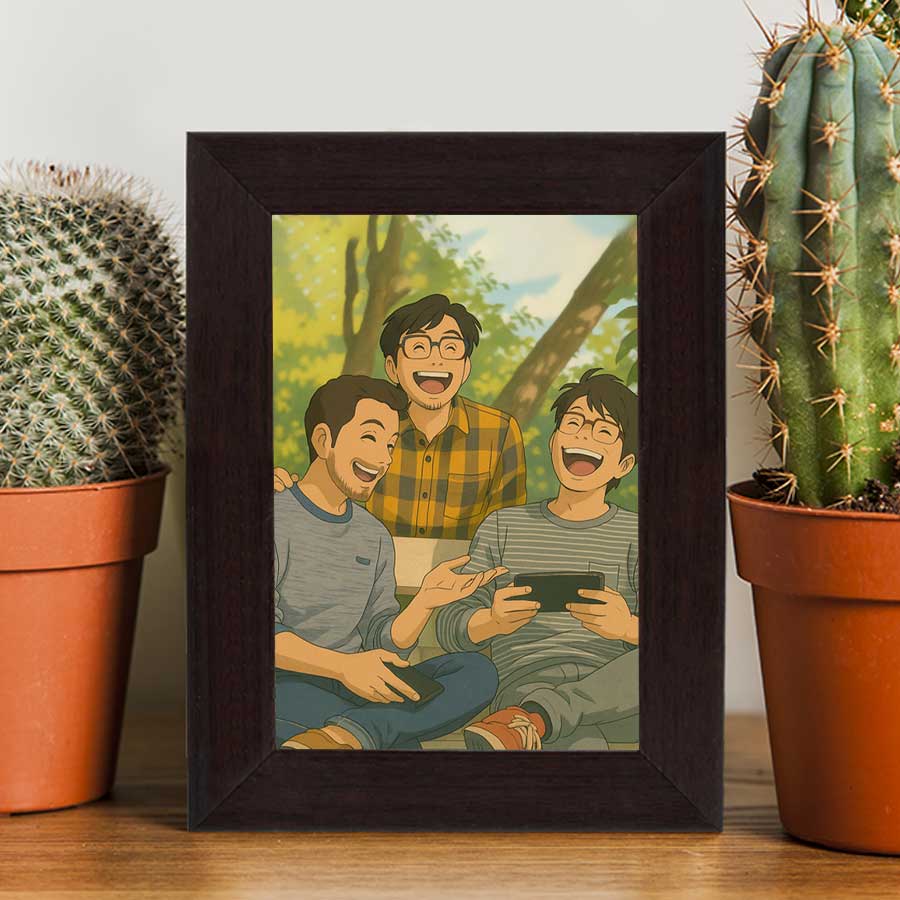 Personalized Anime Ghibli Image Poster Frame Gift for Best Friends