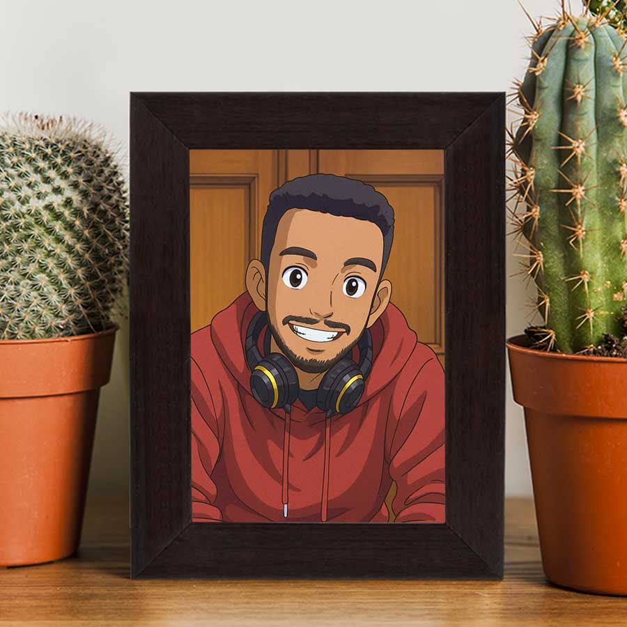 Personalized Anime Ghibli Image Poster Frame Gift for Men