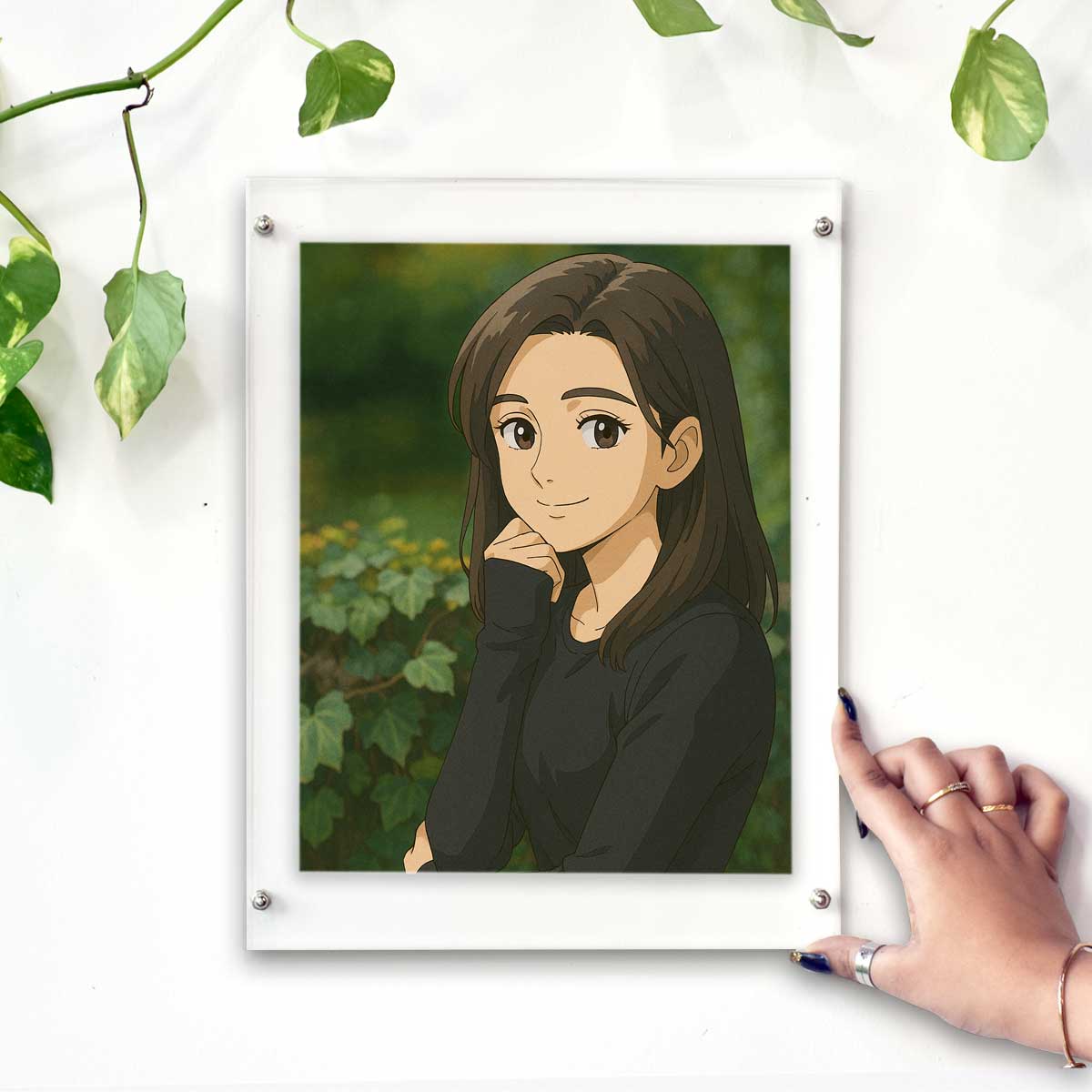 Personalized Anime Ghibli Image Poster Frame Gift for Girls