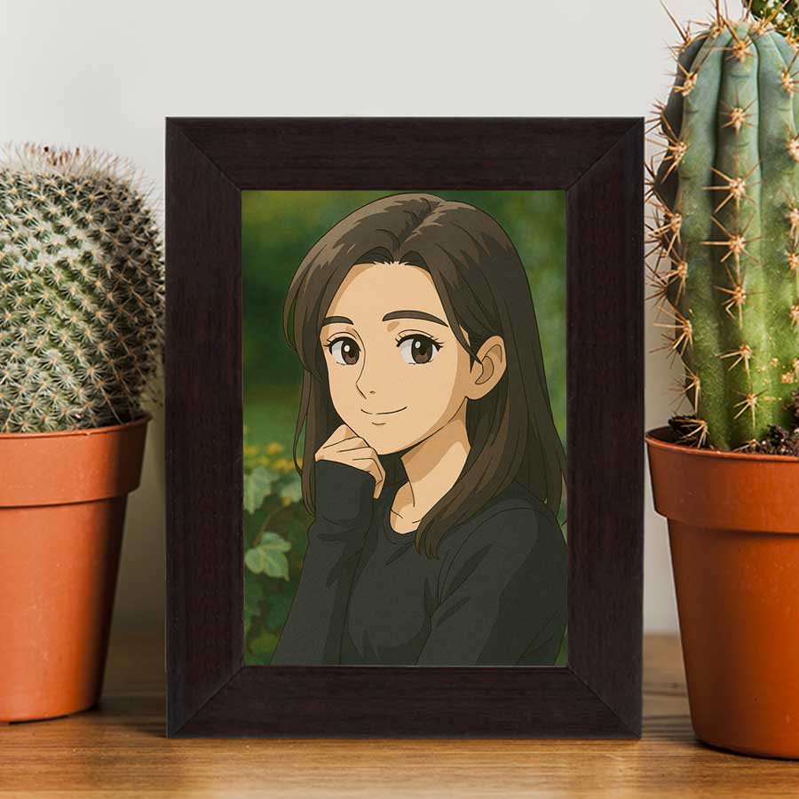 Personalized Anime Ghibli Image Poster Frame Gift for Girls