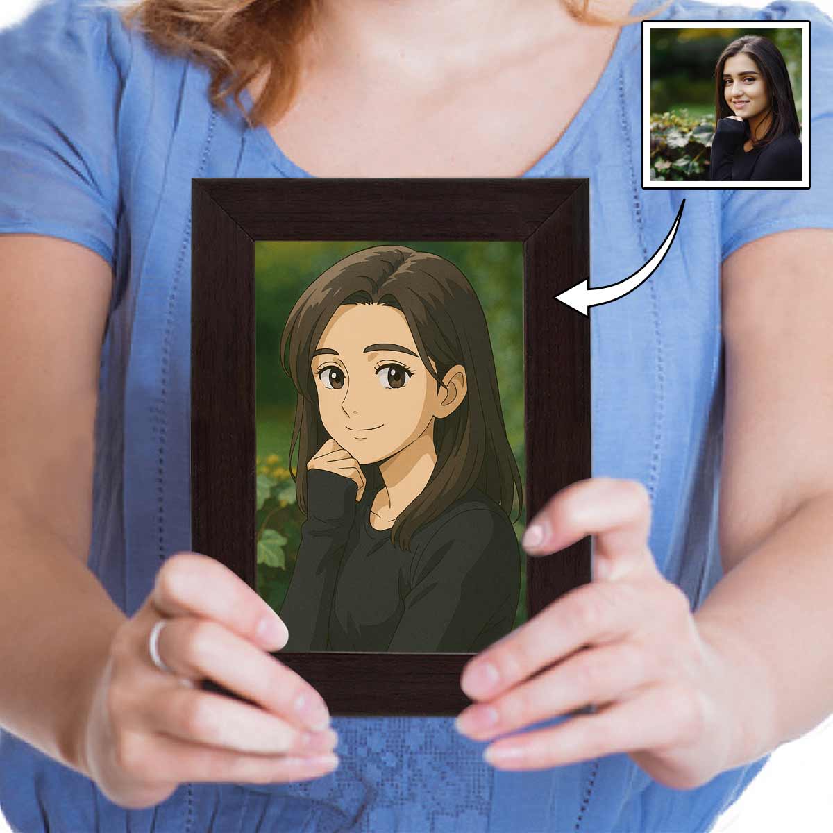 Personalized Anime Ghibli Image Poster Frame Gift for Girls