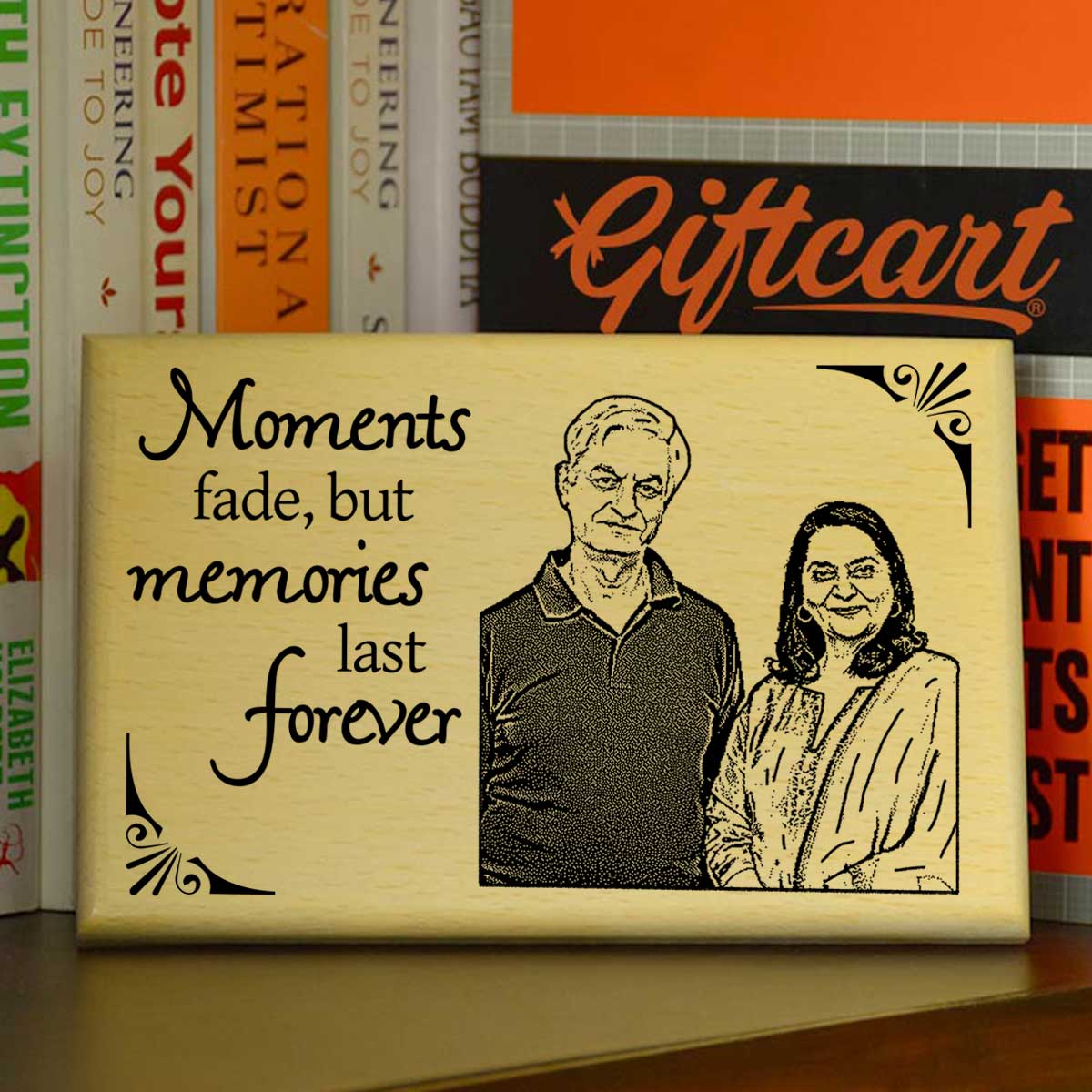 Customized Memories Last Forever Engraved Wooden Photo Frame Gift for Parents