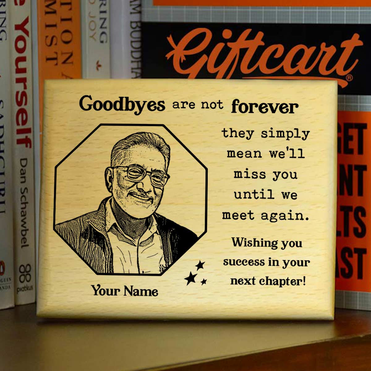 Customized Goodbyes Are Not Forever Engraved Wooden Photo Frame Retirement Gift