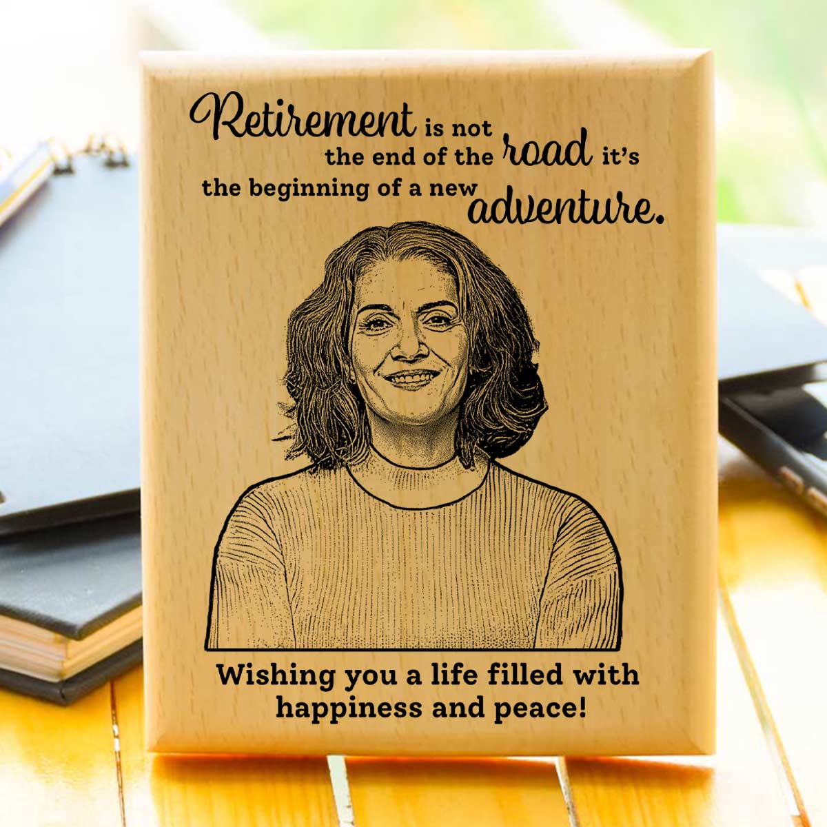 Customized Retirement Is Not The End Engraved Wooden Photo Frame Retirement Gift