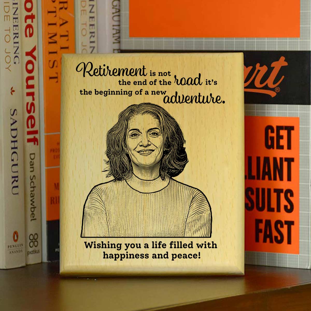 Customized Retirement Is Not The End Engraved Wooden Photo Frame Retirement Gift