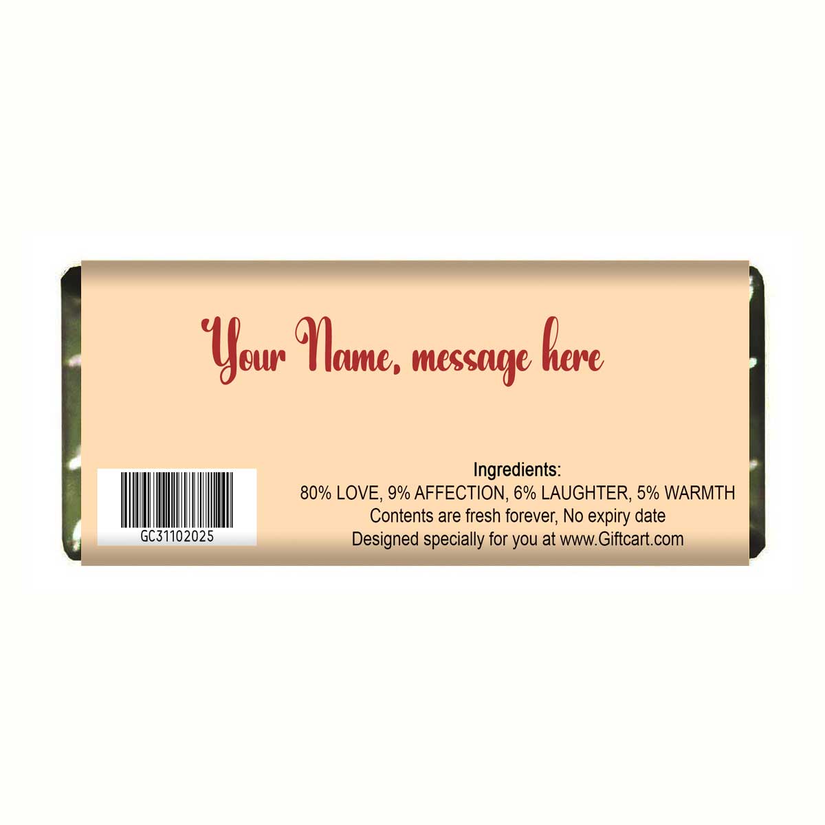 Personalized Happy Wedding Wishes Chocolate Bar Gift For Wedding