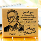 Personalized Thank You For Memories Engraved Wooden Photo Frame Gift For Retirement