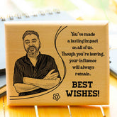 Customized Best Wishes Engraved Wooden Photo Frame Gift For Farewell