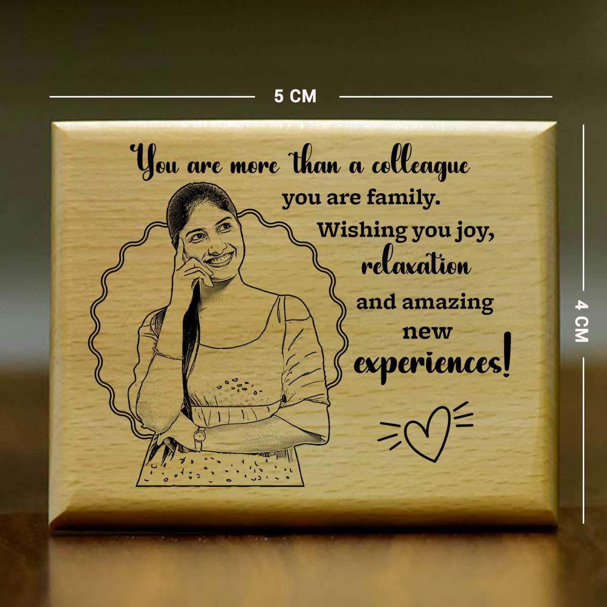 Personalized More Than Colleague Engraved Wooden Photo Frame Gift For Farewell